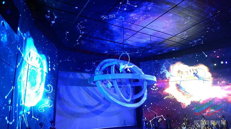 蓝狮娱乐光电枣阳汉城4D剧院1100多平小间距蓝狮娱乐屏项目